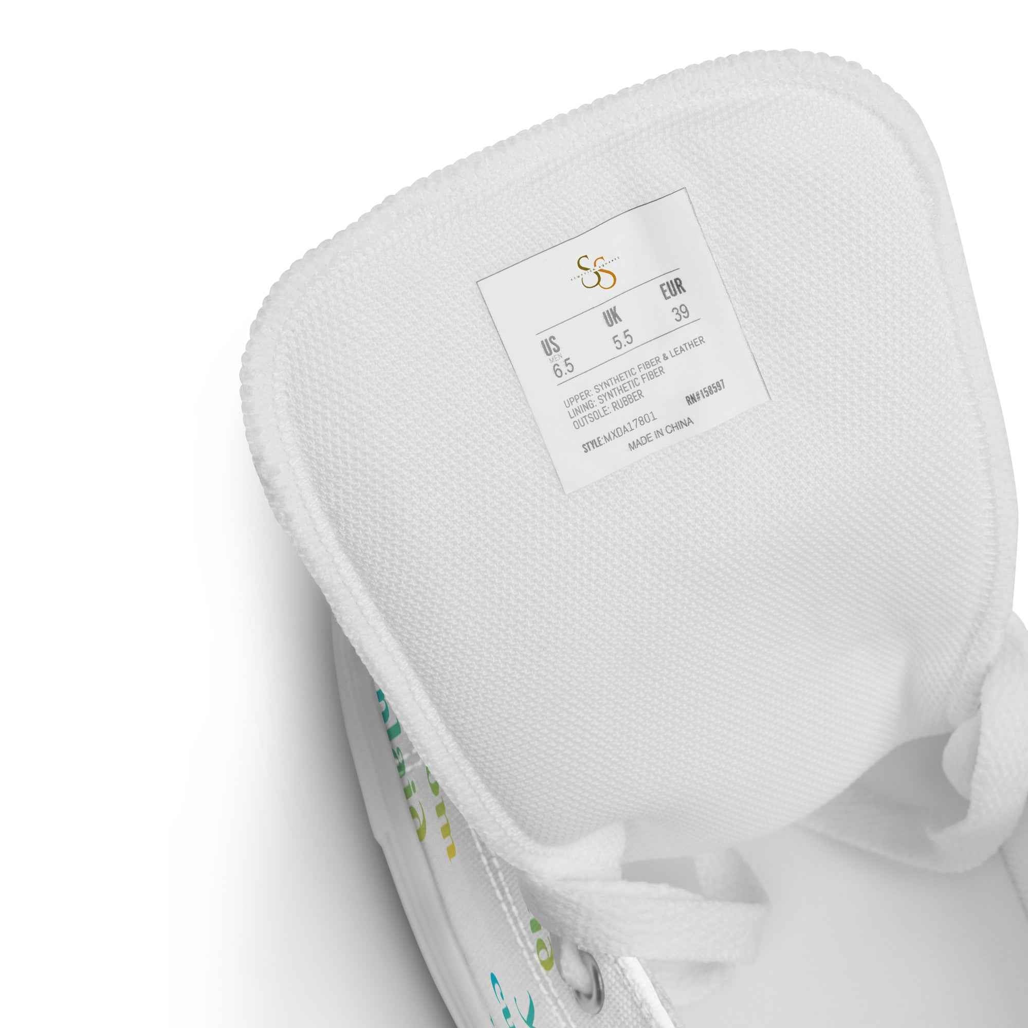 Men’s High Top Canvas Shoes Your Own Birthday Plaid - Scottish Squares