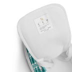 Men’s High Top Canvas Shoes Cervical Cancer Awareness Plaid, Teal Ribbon, Supportive Gift - Scottish Squares