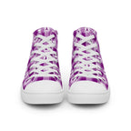 Men’s High Top Canvas Shoes Pancreatic Cancer Awareness Plaid - Scottish Squares