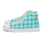 Men’s High Top Canvas Shoes Ovarian Cancer Awareness Plaid - Scottish Squares