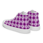 Men’s High Top Canvas Shoes Pancreatic Cancer Awareness Plaid - Scottish Squares