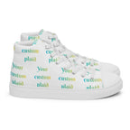 Men’s High Top Canvas Shoes Your Own Birthday Plaid 13 - Scottish Squares