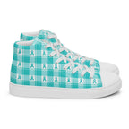 Men’s High Top Canvas Shoes Ovarian Cancer Awareness Plaid 13 - Scottish Squares
