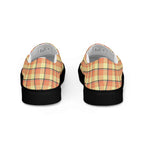 Men’s Slip-On Canvas Shoes Claystone and Morning Mist Plaid - Scottish Squares