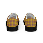 Men’s Slip-On Canvas Shoes Potters Clay and Pizza Plaid - Scottish Squares