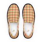 Men’s Slip-On Canvas Shoes Claystone and Morning Mist Plaid 13 - Scottish Squares