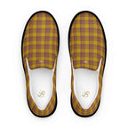Men’s Slip-On Canvas Shoes Potters Clay and Pizza Plaid 13 - Scottish Squares