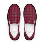 Men’s Slip-On Canvas Shoes Old Brick and Cab Sav Plaid 13 - Scottish Squares