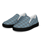 Men’s Slip-On Canvas Shoes Hoki and Shuttle Gray Plaid - Scottish Squares