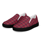 Men’s Slip-On Canvas Shoes Old Brick and Cab Sav Plaid - Scottish Squares