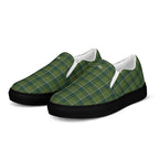 Men’s Slip-On Canvas Shoes Woodland and Evergreen Plaid - Scottish Squares