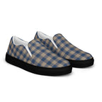 Men’s Slip-On Canvas Shoes Cello and Donkey Brown Plaid - Scottish Squares