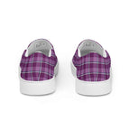 Men’s Slip-On Canvas Shoes Purple and Trendy Pink Plaid - Scottish Squares