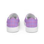 Men’s Slip-On Canvas Shoes Viola and Dull Lavender Plaid - Scottish Squares