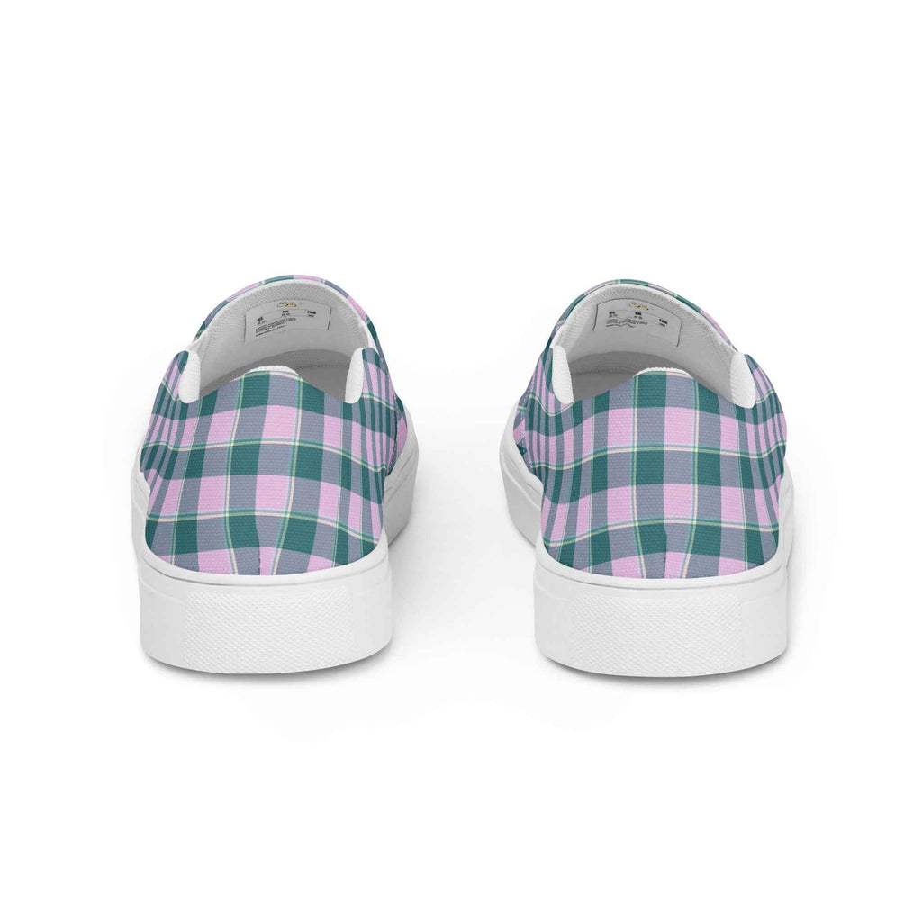 Men’s Slip-On Canvas Shoes Ming and Melanie Plaid - Scottish Squares