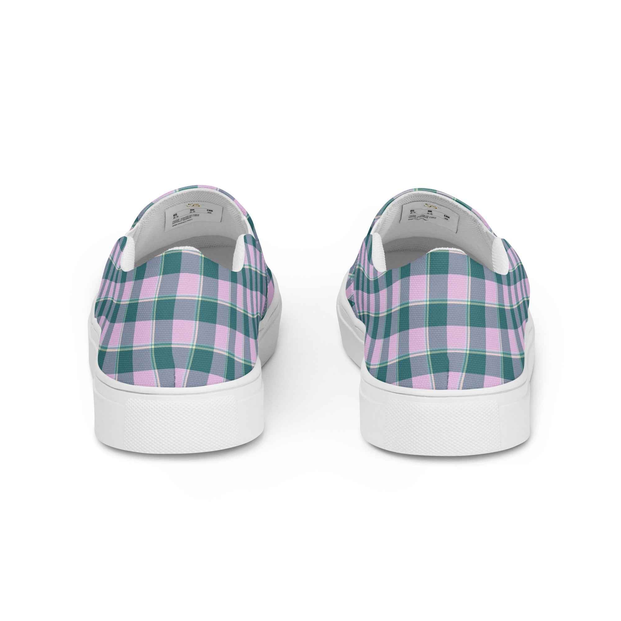 Men’s Slip-On Canvas Shoes Ming and Melanie Plaid - Scottish Squares