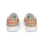 Men’s Slip-On Canvas Shoes Spring Rain and Persimmon Plaid - Scottish Squares