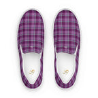 Men’s Slip-On Canvas Shoes Purple and Trendy Pink Plaid 13 - Scottish Squares