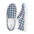 Men’s Slip-On Canvas Shoes Ming and Melanie Plaid - Scottish Squares