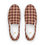 Men’s Slip-On Canvas Shoes Whiskey and Livid Brown Plaid 13 - Scottish Squares