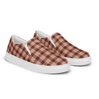 Men’s Slip-On Canvas Shoes Whiskey and Livid Brown Plaid - Scottish Squares