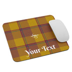 Personalized Potters Clay and Pizza Plaid Mouse Pad - Scottish Squares