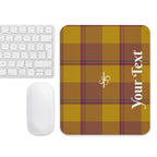 Personalized Potters Clay and Pizza Plaid Mouse Pad - Scottish Squares