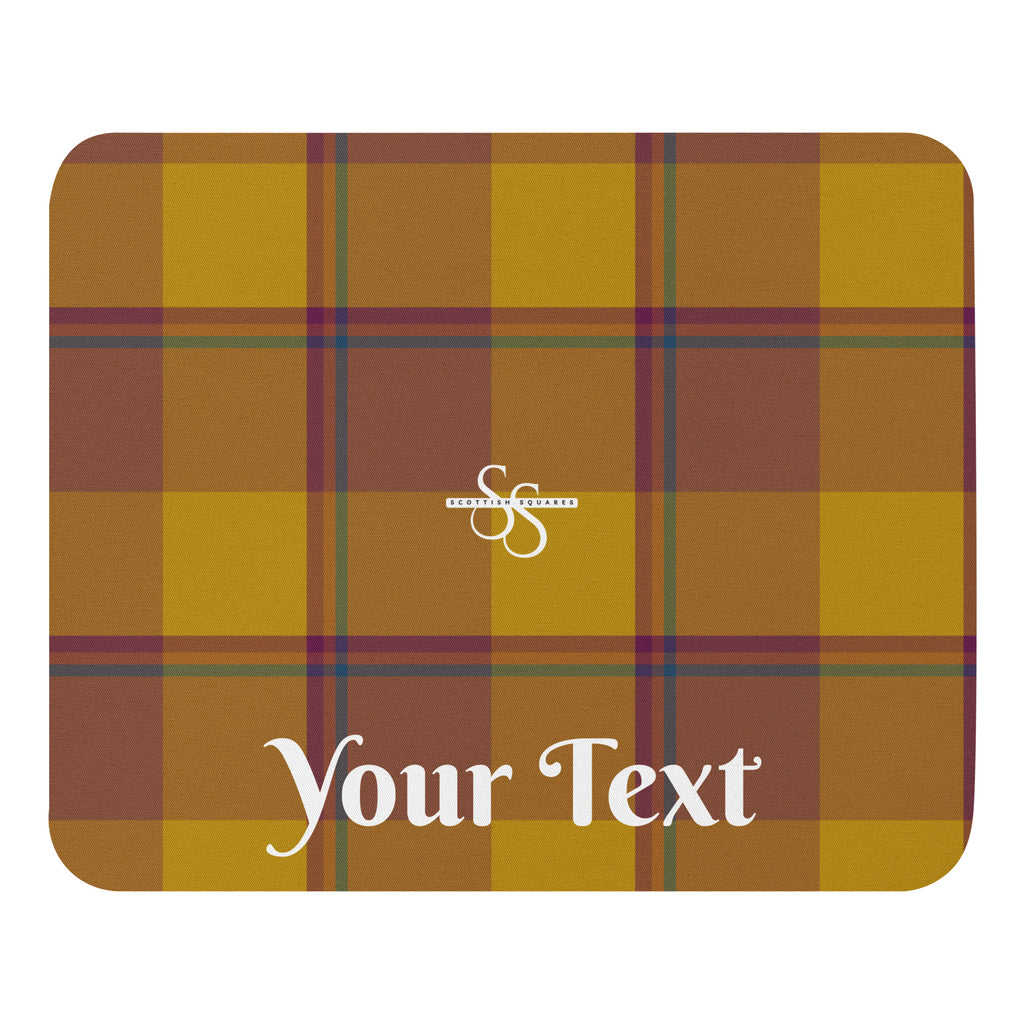 Personalized Potters Clay and Pizza Plaid Mouse Pad - Scottish Squares