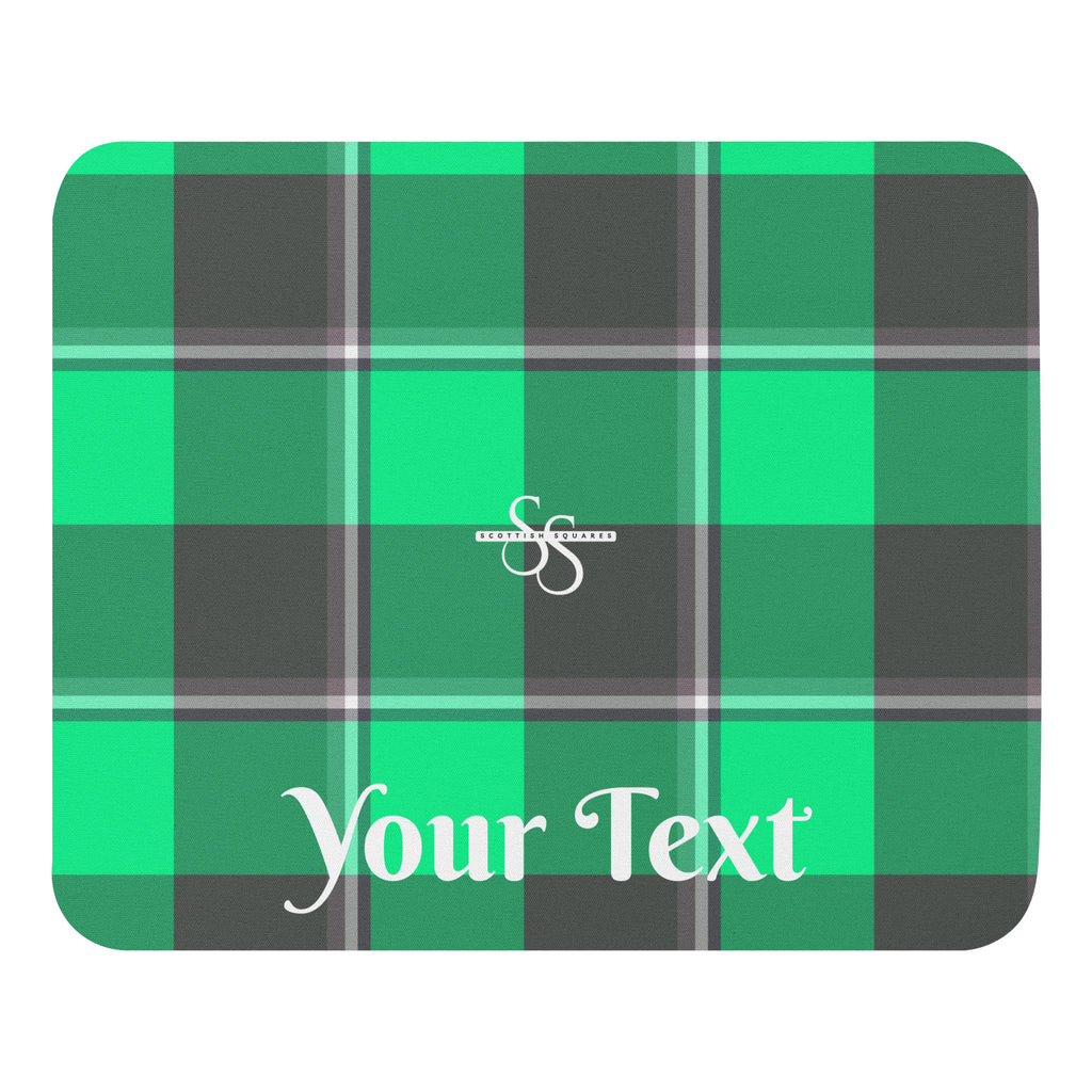 Personalized Spring Green and Finlandia Plaid Mouse Pad - Scottish Squares