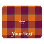 Personalized Tahiti Gold and Rose Bud Cherry Plaid Mouse Pad - Scottish Squares