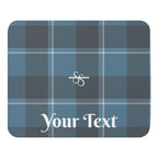 Personalized Hoki and Shuttle Gray Plaid Mouse Pad - Scottish Squares