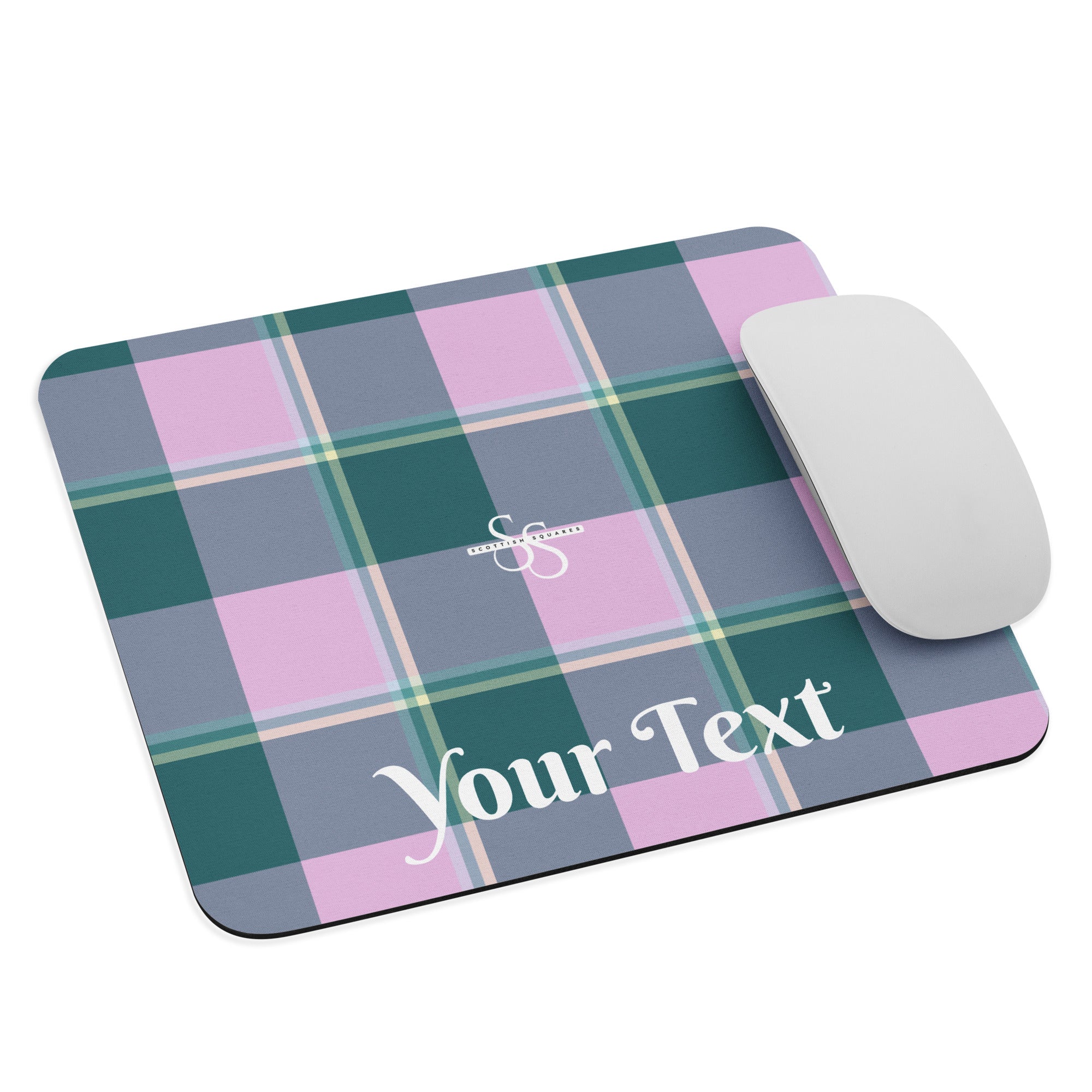 Personalized Ming and Melanie Plaid Mouse Pad - Scottish Squares