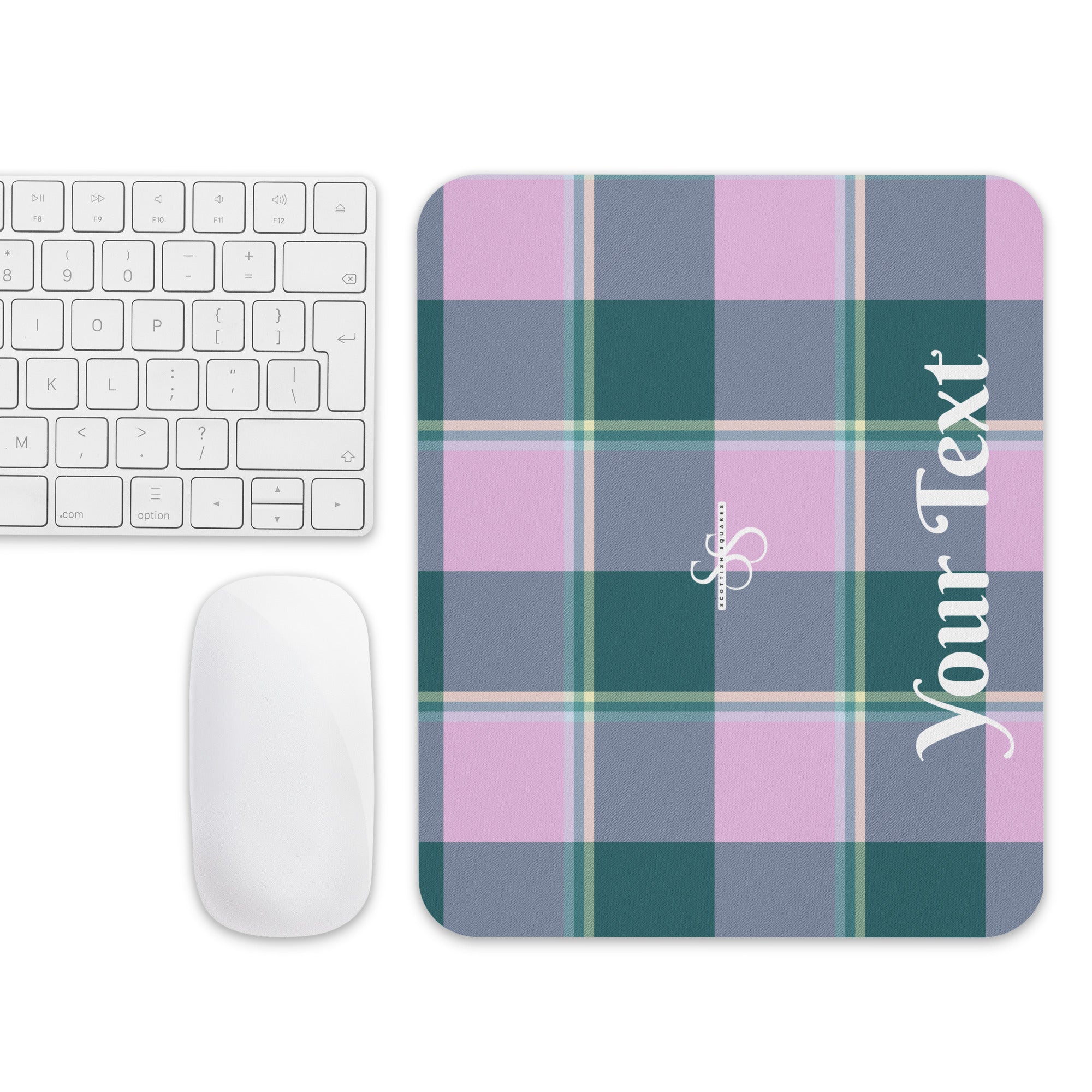 Personalized Ming and Melanie Plaid Mouse Pad - Scottish Squares