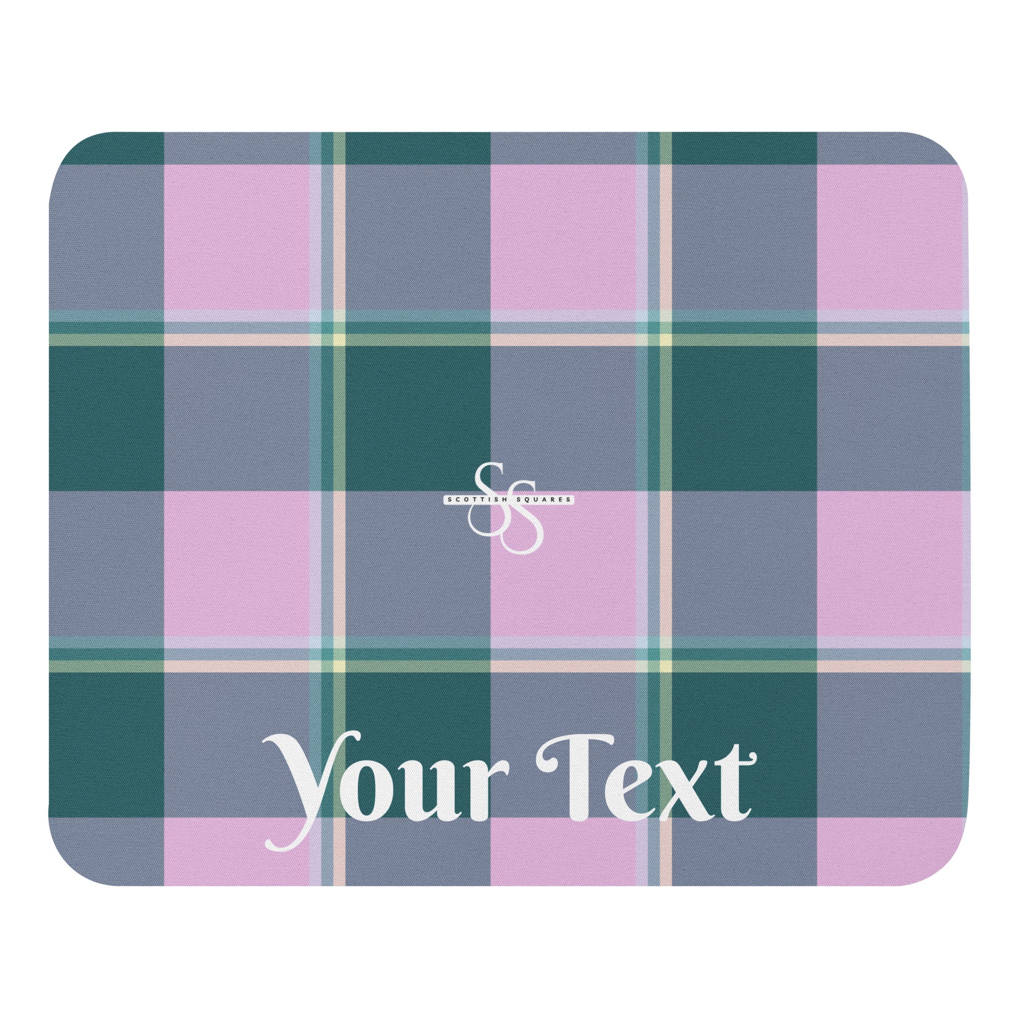 Personalized Ming and Melanie Plaid Mouse Pad - Scottish Squares