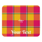 Personalized Corn and Razzmatazz Plaid Mouse Pad - Scottish Squares