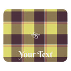 Personalized Flax and Livid Brown Plaid Mouse Pad - Scottish Squares
