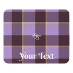 Personalized Light Wisteria and Livid Brown Plaid Mouse Pad - Scottish Squares