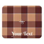 Personalized Whiskey and Livid Brown Plaid Mouse Pad - Scottish Squares