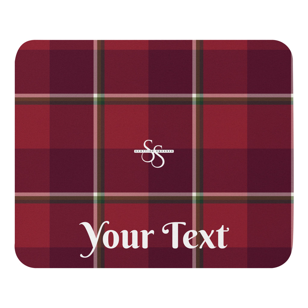 Personalized Old Brick and Cab Sav Plaid Mouse Pad - Scottish Squares