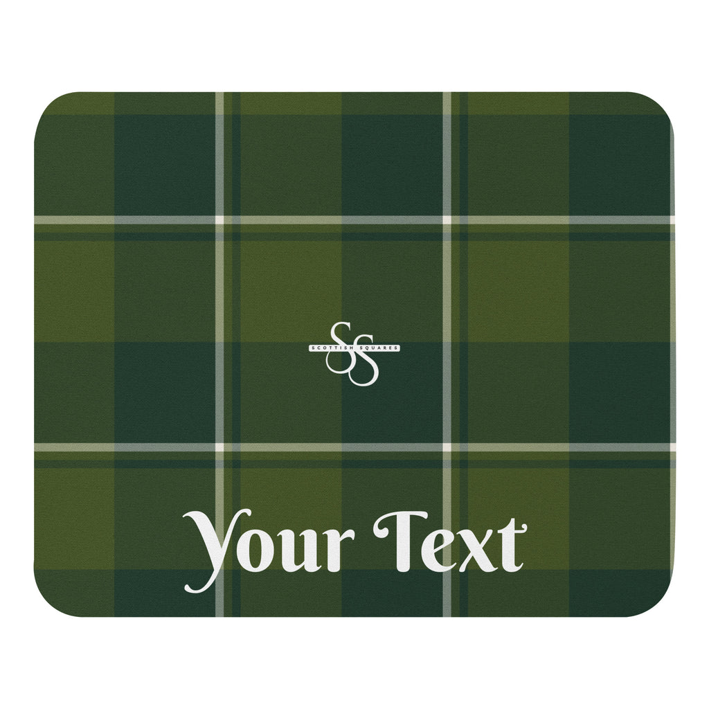 Personalized Woodland and Evergreen Plaid Mouse Pad - Scottish Squares