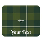 Personalized Woodland and Evergreen Plaid Mouse Pad - Scottish Squares