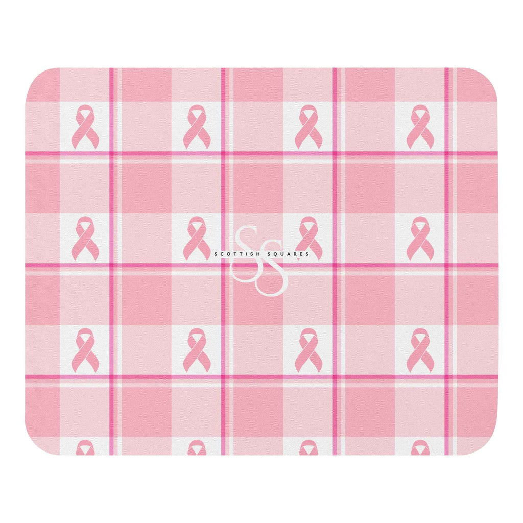 Mouse Pad Breast Cancer Awareness Plaid - Scottish Squares