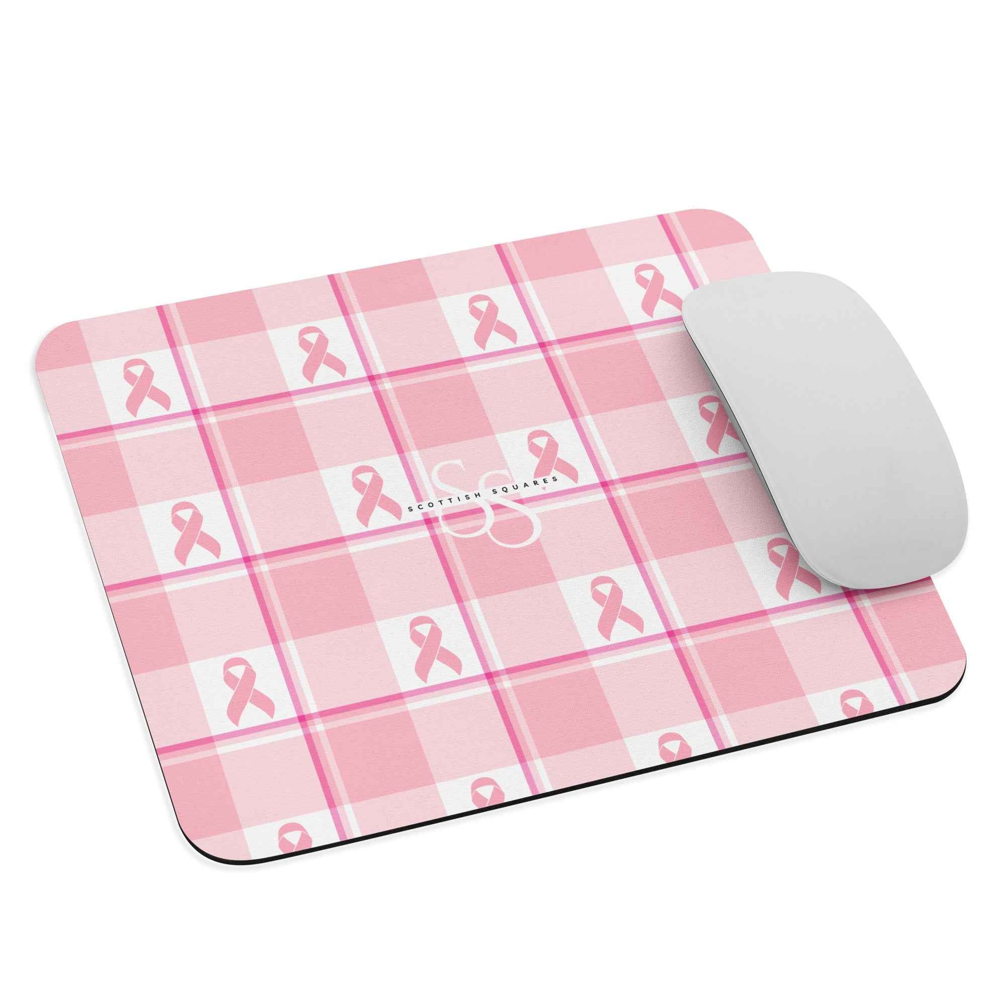 Mouse Pad Breast Cancer Awareness Plaid Default Title - Scottish Squares