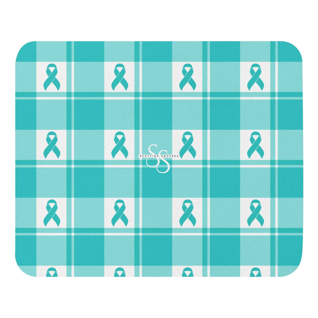 Mouse Pad Ovarian Cancer Awareness Plaid - Scottish Squares
