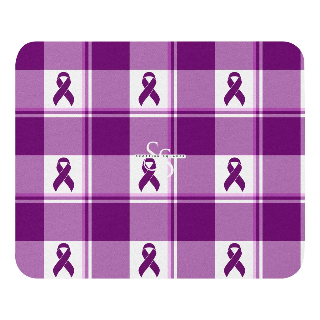 Mouse Pad Pancreatic Cancer Awareness Plaid - Scottish Squares