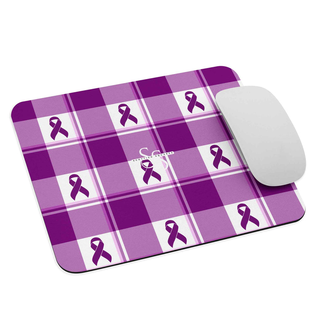 Mouse Pad Pancreatic Cancer Awareness Plaid Default Title - Scottish Squares