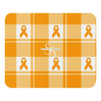 Mouse Pad Kidney Cancer Awareness Plaid, Orange Ribbon, Supportive Gift - Scottish Squares