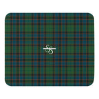 Mouse Pad Green Blue Orange Plaid Tartan