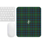 Mouse Pad Green Blue Orange Plaid Tartan