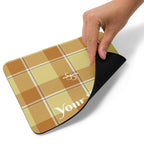 Personalized Zombie and Copper Plaid Mouse Pad - Scottish Squares